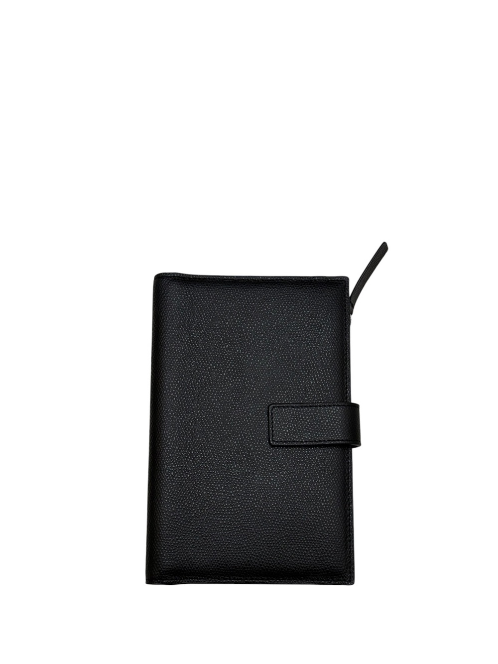 EVERLANE - BLACK TEXTURED PEBBLED LEATHER TRAVELER BIFOLD WALLET